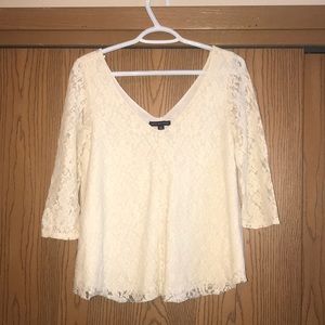 American Eagle Quarter Sleeve Top